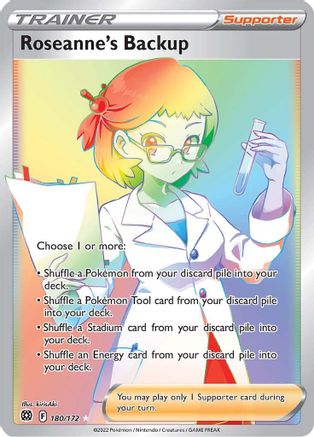 Roseanne's Backup (Secret) 180/172 - SWSH09 Brilliant Stars Holofoil - for just $1.36! 