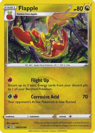 Flapple SWSH189/307 - SWSH Sword & Shield Promo Cards Holofoil - for just $0.24! 