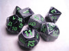 Gemini 5 Polyhedral Black-Grey w/green 7 Die Set - Just $10! Shop now at Retro Gaming of Denver