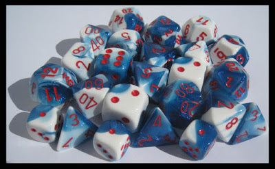 Gemini 7 Astral Blue/White 7-Die Set - Just $10! Shop now at Retro Gaming of Denver