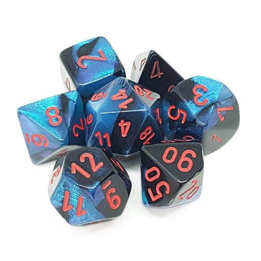 Gemini 7 Polyhedral Black Starlight/Red 7-Die Set - Just $10! Shop now at Retro Gaming of Denver