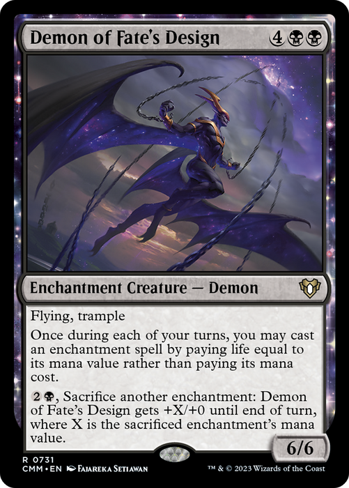 Demon of Fate's Design (CMM-731) - Commander Masters: (enchantment) - for just $0.11! 