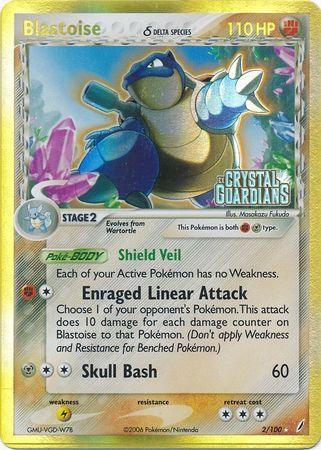 Blastoise (2/100) (Delta Species) (Stamped) [EX: Crystal Guardians] - for just $73.30! 