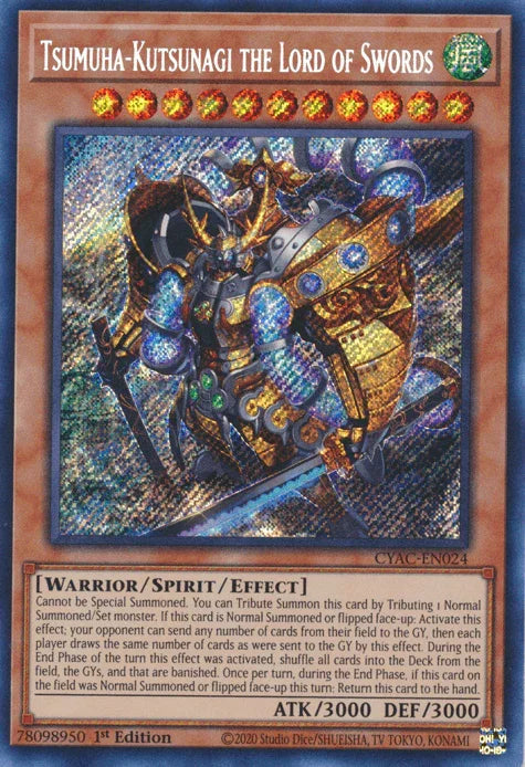 Tsumuha-Kutsunagi the Lord of Swords [CYAC-EN024] Secret Rare - for just $0.25! 