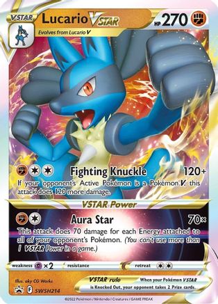 Lucario VSTAR SWSH214/307 - SWSH Sword & Shield Promo Cards Holofoil - for just $1! 