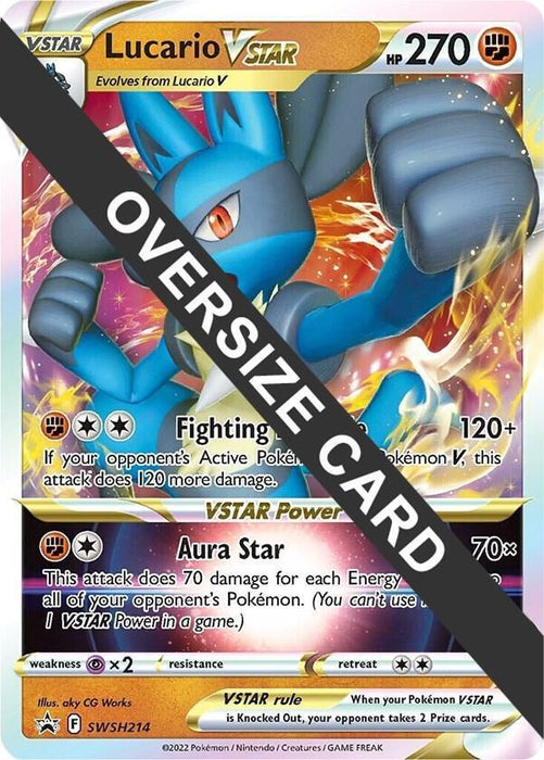 Lucario VSTAR (SWSH214) (Jumbo Card) [Sword & Shield: Black Star Promos] - for just $1.15! 