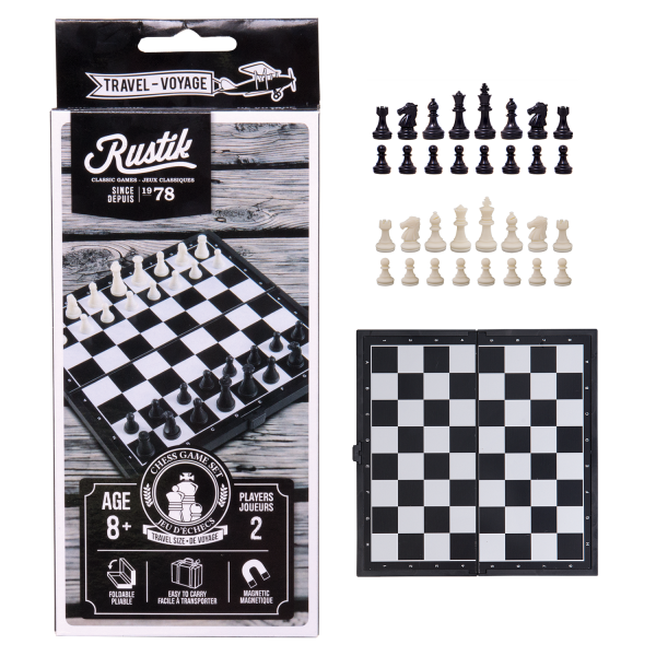 Travel Games: Rustik Foldable Magnetic Chess - for just $7.99! 