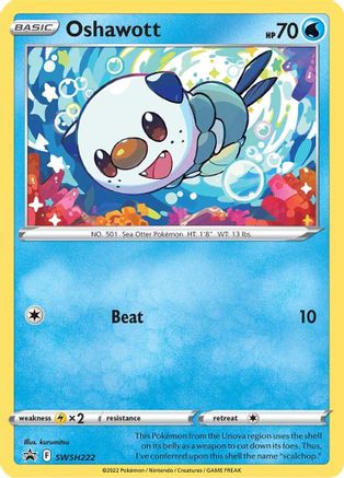 Oshawott SWSH222/307 - SWSH Sword & Shield Promo Cards Holofoil - for just $0.21! 