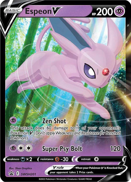 Espeon V (SWSH201) [Sword & Shield: Black Star Promos] - for just $0.90! 