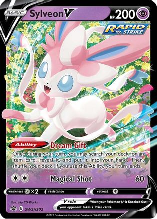 Sylveon V SWSH202/307 - SWSH Sword & Shield Promo Cards Holofoil - for just $1.64! 