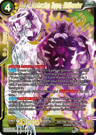 God of Destruction Toppo, Skillbreaker (EX19-18) [Special Anniversary Set 2021] - for just $0.15! 