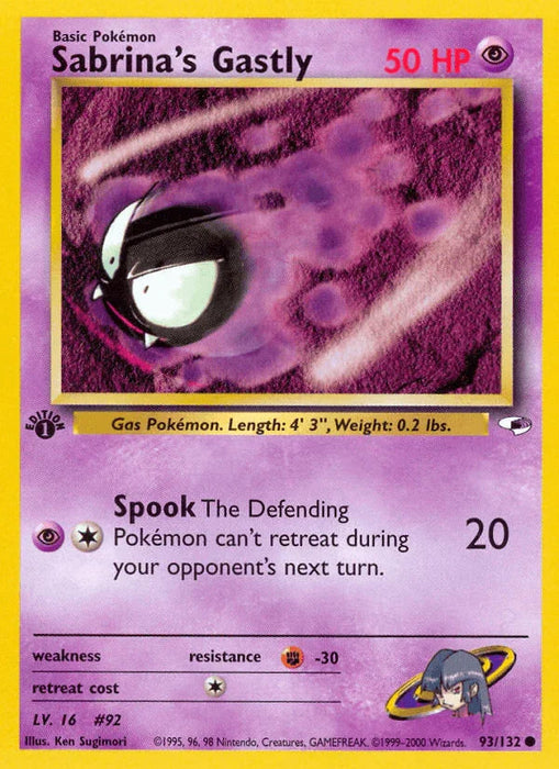 Sabrina's Gastly (93/132) [Gym Heroes 1st Edition] - for just $0.80! 