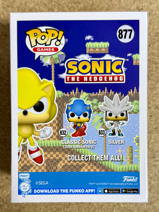 Funko Pop! Games Glow Super Sonic First Appearance #877 SDCC 2022 Official Sticker Con Exclusive - for just $120! 