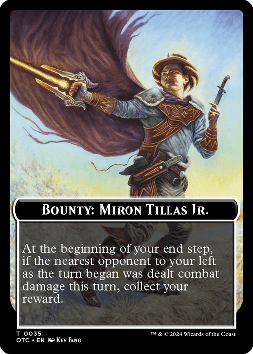 Bounty: Miron Tillas Jr. // Bounty Rules Double-Sided Token [Outlaws of Thunder Junction Commander Tokens] - Just $0.20! Shop now at Retro Gaming of Denver