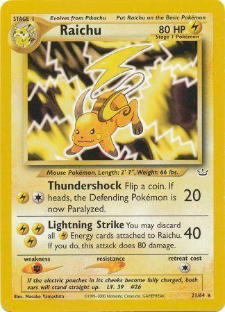 Raichu (21/64) [Neo Revelation Unlimited] - for just $6! 