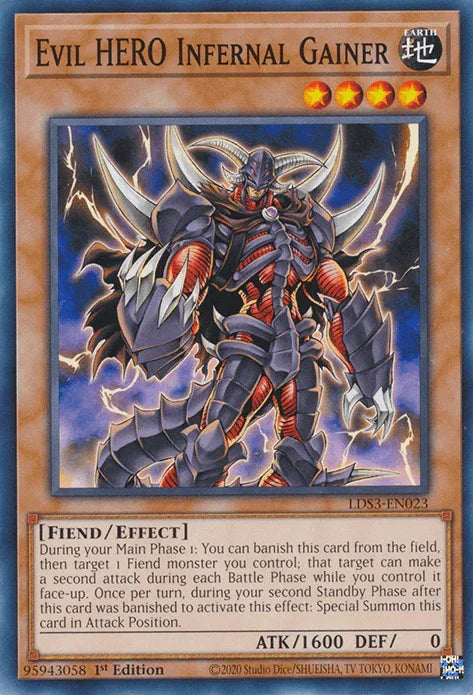 Evil HERO Infernal Gainer [LDS3-EN023] Common - for just $0.10! 