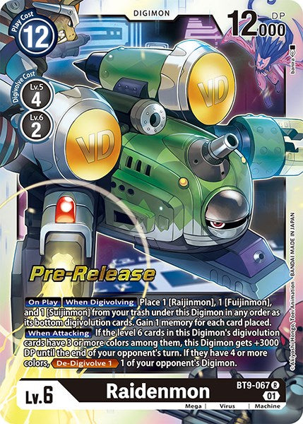 Raidenmon [BT9-067] [X Record Pre-Release Promos] - Just $0.10! Shop now at Retro Gaming of Denver