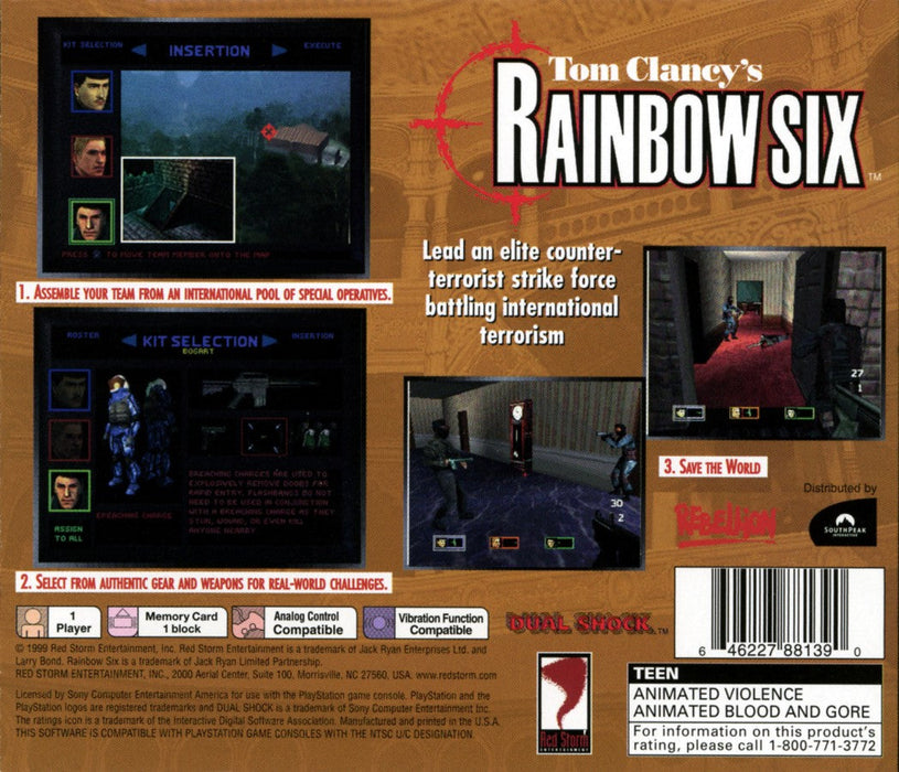 Tom Clancy's Rainbow Six – PlayStation 1 (PS1) - for just $5.99! 