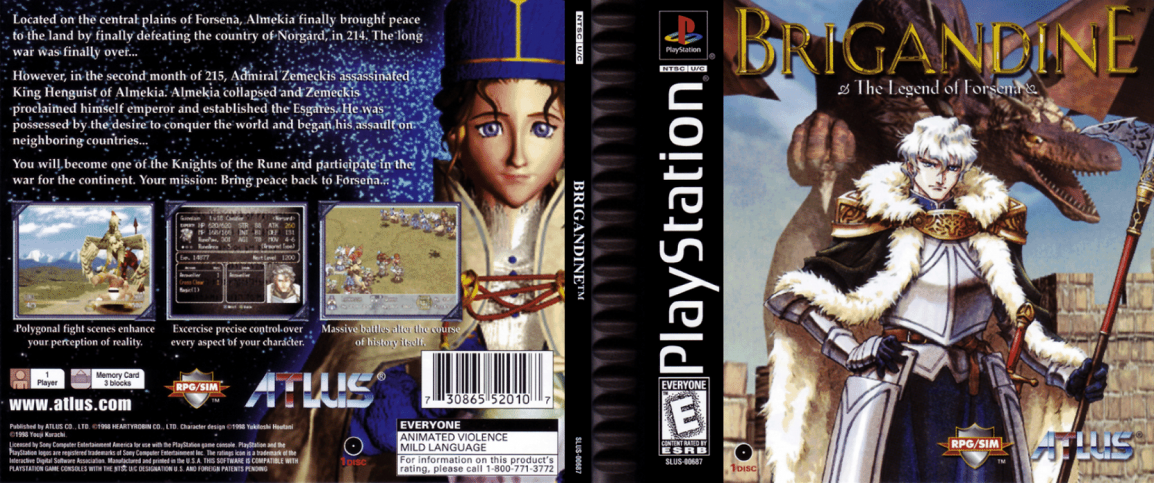 Brigandine: The Legend of Forsena – PlayStation 1 (PS1) - for just $85.99! 