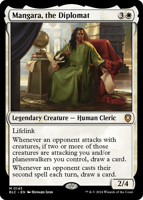 Mangara, the Diplomat (BLC-145) - Bloomburrow Commander - for just $0.13! 