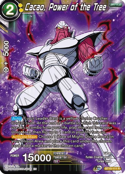 Cacao, Power of the Tree (BT15-111) [Saiyan Showdown] - for just $0.10! 