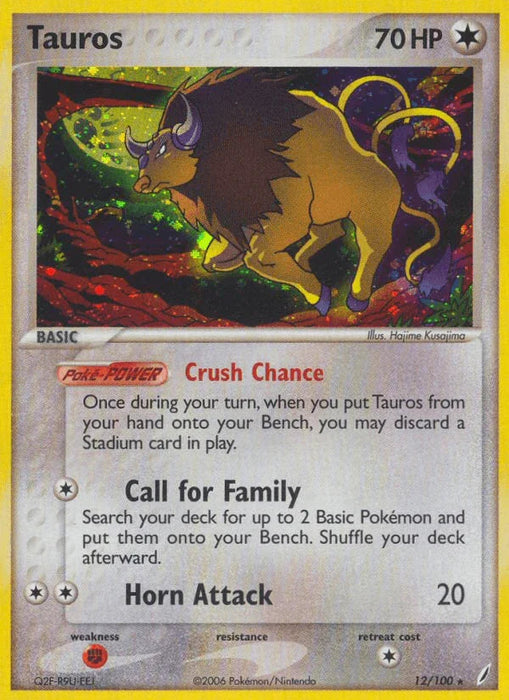 Tauros (12/100) [EX: Crystal Guardians] - for just $7.50! 