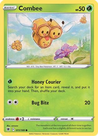Combee 011/189 - SWSH10 Astral Radiance Reverse Holofoil - for just $0.09! 