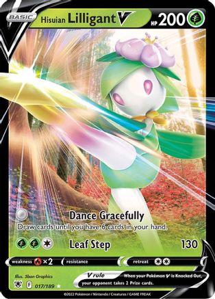 Hisuian Lilligant V 017/189 - SWSH10 Astral Radiance Holofoil - for just $0.39! 