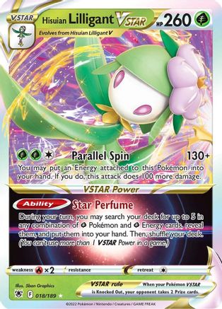 Hisuian Lilligant VSTAR 018/189 - SWSH10 Astral Radiance Holofoil - for just $1.04! 