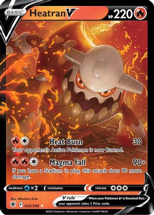 Heatran V 025/189 - SWSH10 Astral Radiance Holofoil - for just $0.40! 