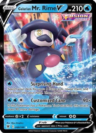 Galarian Mr. Rime V 049/189 - SWSH10 Astral Radiance Holofoil - for just $0.56! 