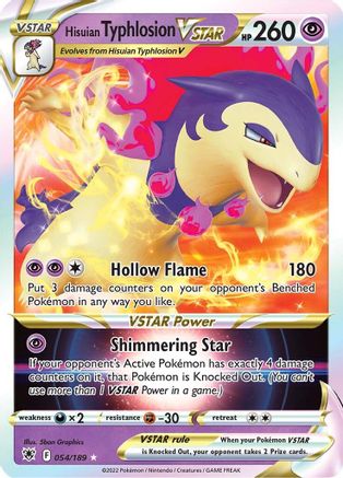 Hisuian Typhlosion VSTAR 054/189 - SWSH10 Astral Radiance Holofoil - for just $0.99! 
