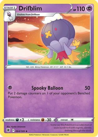 Drifblim 064/189 - SWSH10 Astral Radiance - for just $0.05! 