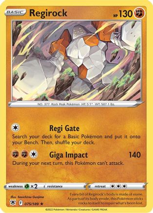 Regirock 075/189 - SWSH10 Astral Radiance - for just $0.10! 