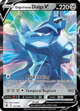 Origin Forme Dialga V 113/189 - SWSH10 Astral Radiance Holofoil - for just $0.58! 