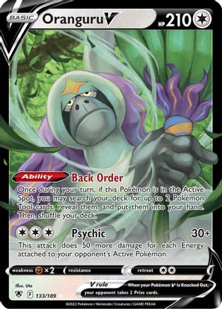 Oranguru V 133/189 - SWSH10 Astral Radiance Holofoil - for just $0.40! 