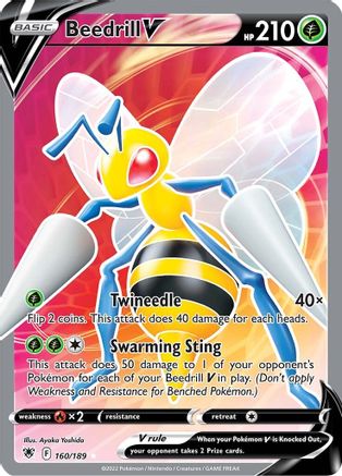 Beedrill V (Full Art) 160/189 - SWSH10 Astral Radiance Holofoil - for just $0.75! 