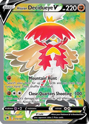 Hisuian Decidueye V (Full Art) 173/189 - SWSH10 Astral Radiance Holofoil - for just $1! 