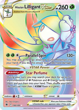 Hisuian Lilligant VSTAR (Secret) 190/189 - SWSH10 Astral Radiance Holofoil - for just $3.50! 