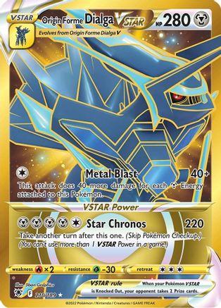 Origin Forme Dialga VSTAR (Secret) 210/189 - SWSH10 Astral Radiance Holofoil - for just $4! 