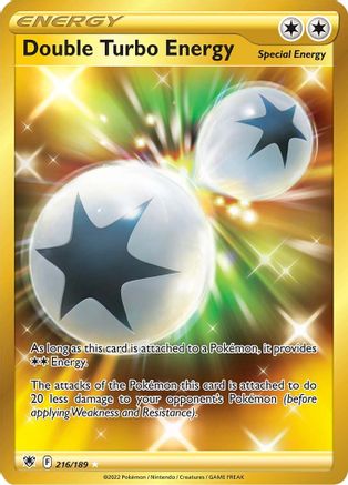 Double Turbo Energy (Secret) 216/189 - SWSH10 Astral Radiance Holofoil - for just $2.25! 