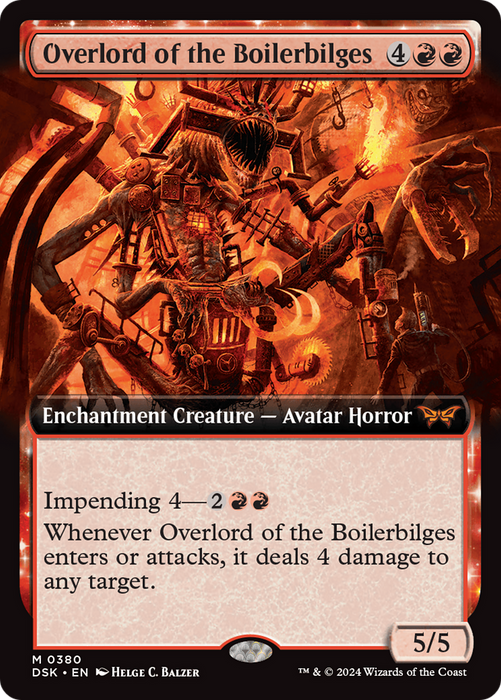 Overlord of the Boilerbilges (DSK-380) - Duskmourn: House of Horror: (Extended Art, enchantment) Foil - for just $1.07! 