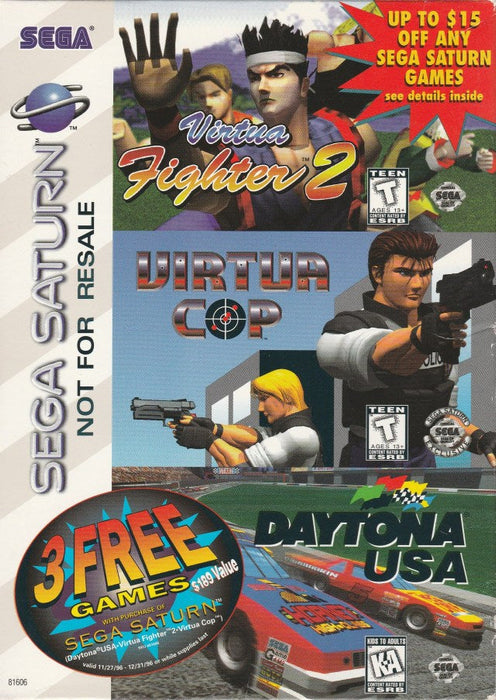 Three Free Games Promo Pack (Sega Saturn) - for just $0! 