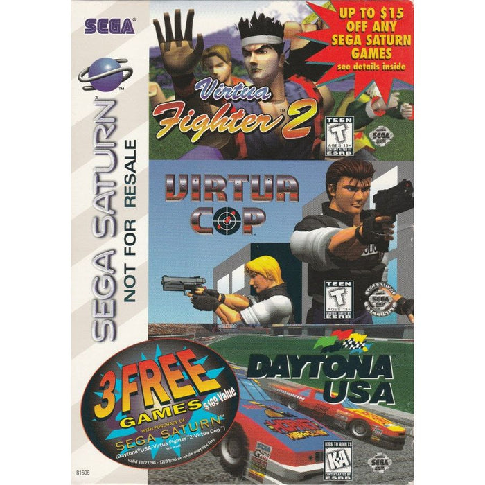 Three Free Games Promo Pack (Sega Saturn) - Just $0! Shop now at Retro Gaming of Denver