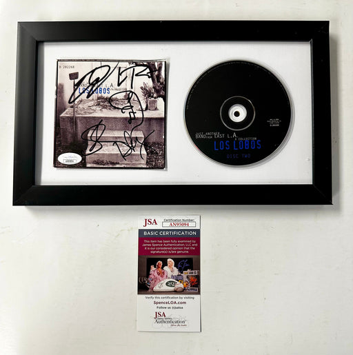 David, Caesar, Conrad, Louie & Steve Complete Signed Los Lobos Just A Band From East LA: A Collection CD Framed JSA COA - for just $235! 