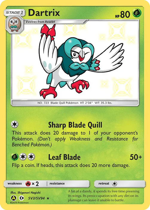 Dartrix (SV3/SV94) [Sun & Moon: Hidden Fates - Shiny Vault] - for just $0.90! 