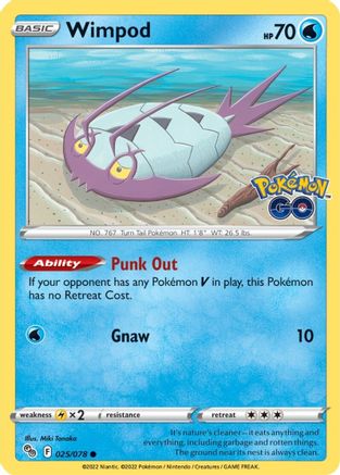 Wimpod 025/078 - Pokemon GO Reverse Holofoil - for just $0.13! 