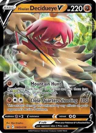 Hisuian Decidueye V SWSH238/307 - SWSH Sword & Shield Promo Cards Holofoil - for just $0.32! 