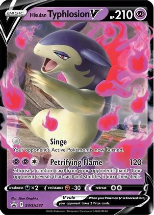 Hisuian Typhlosion V SWSH237/307 - SWSH Sword & Shield Promo Cards Holofoil - for just $0.50! 