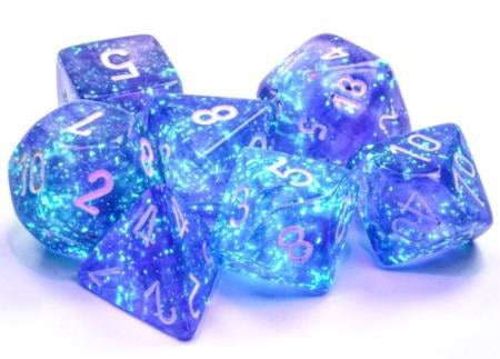 Borealis Polyhedral Purple/White Luminary 7-Die Set - Just $11.99! Shop now at Retro Gaming of Denver